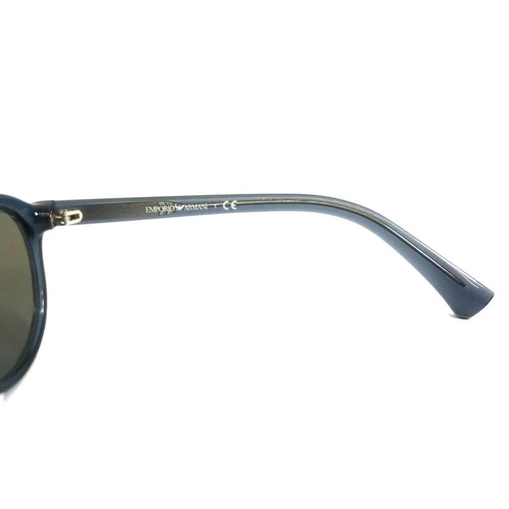 Emporio Armani Sunglasses EA4054 5373/55 Blue Round Frames w/ Mirror Blue Lenses
